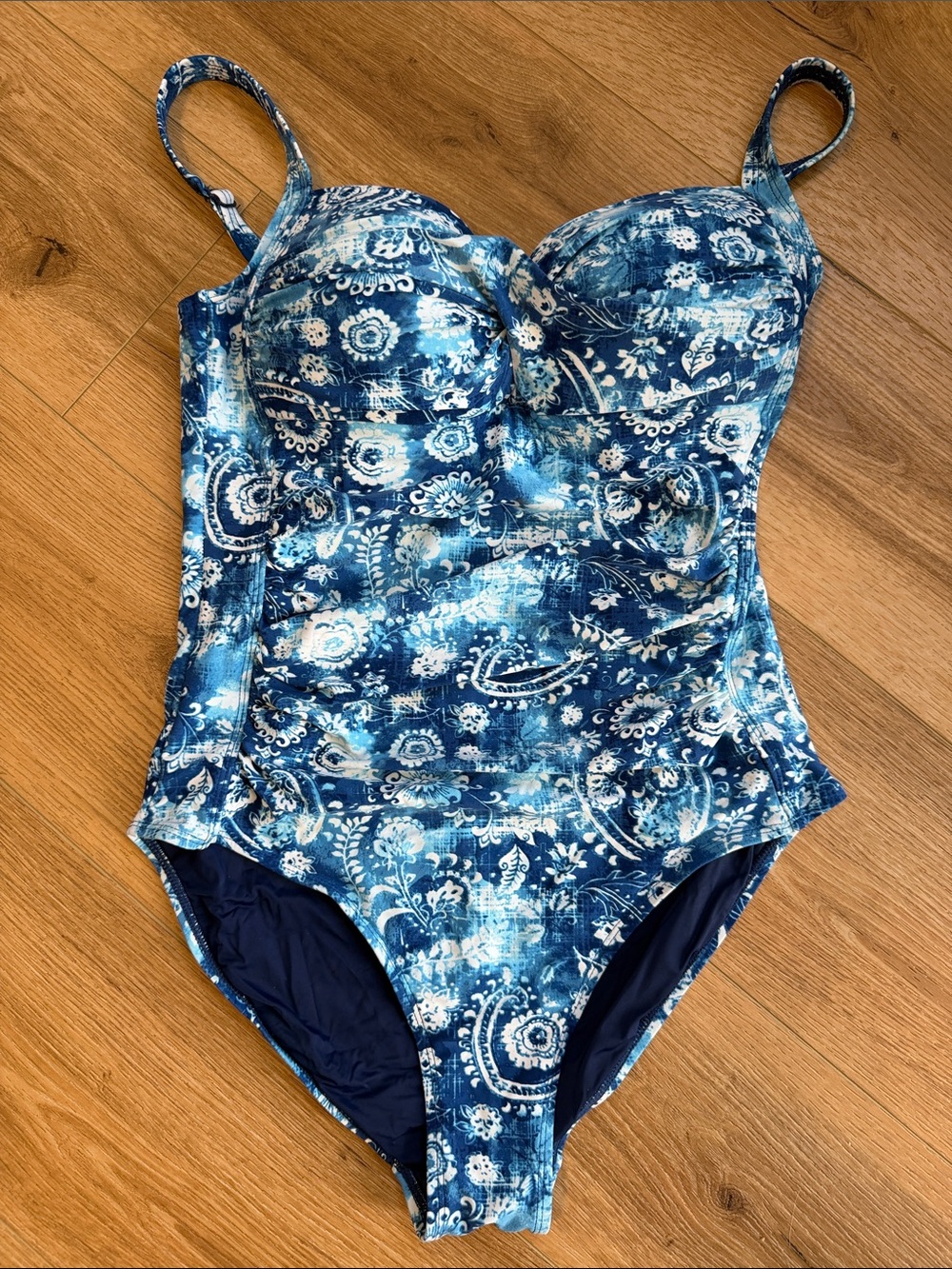 Niptuck Swimsuit Joanne Blue Paisley Size 10